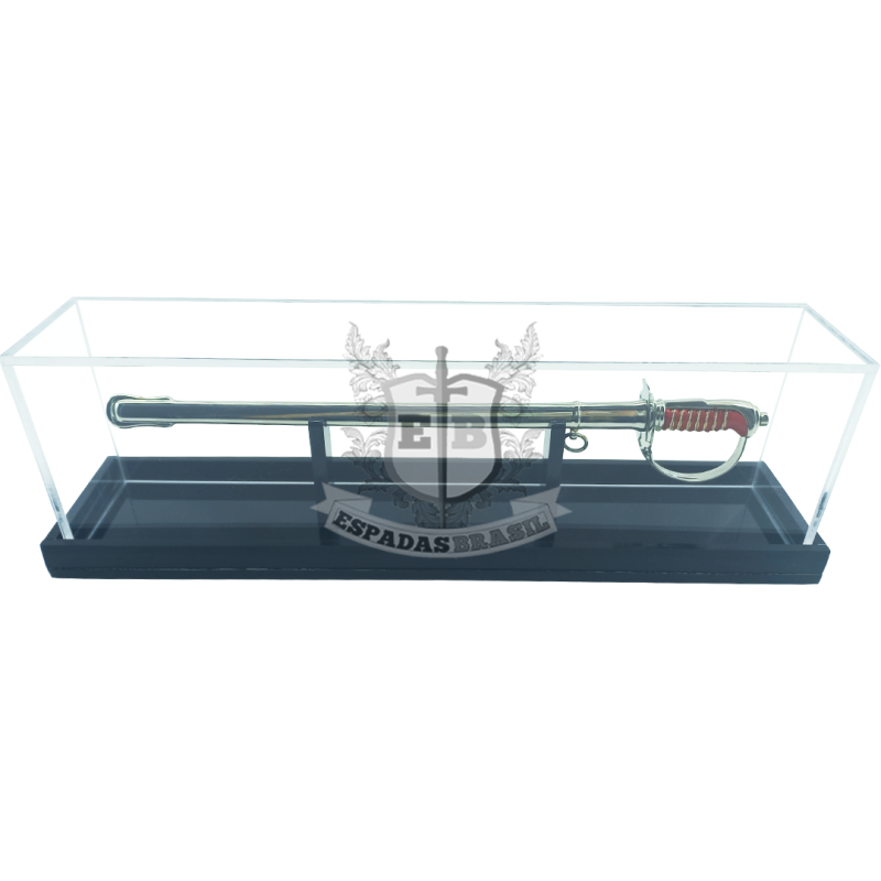 MINIATURA ESPADA DE OFICIAL BOMBEIRO ( CABO VERMELHO ACRILICO)