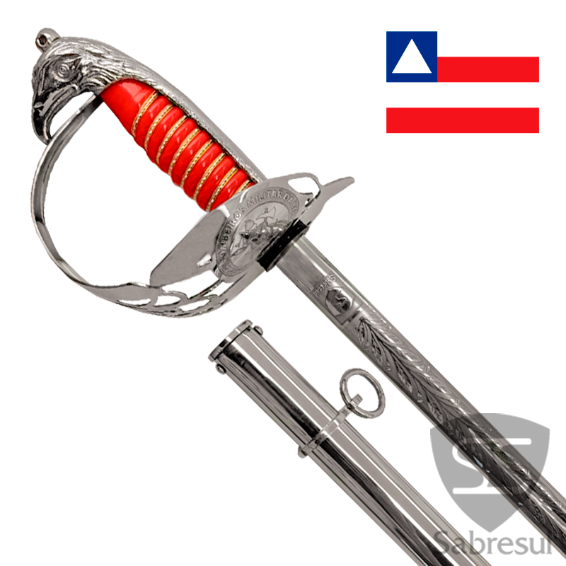 ESPADA DE OFICIAL DOS BOMBEIROS BAHIA (CABEÇA DE AGUIA VERMELHA)