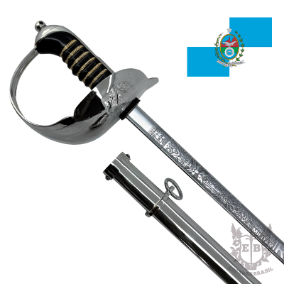 PERSONALIZAÇÕES - ESPADA DE OFICIAL BOMBEIRO MILITAR DO RIO DE JANEIRO CORTADA A LASER